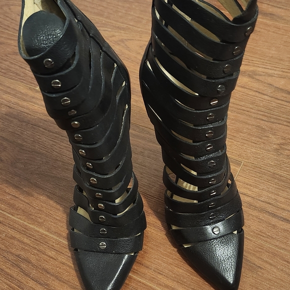 Diesel Shoes - Diesel Black Studded Strappy Heels